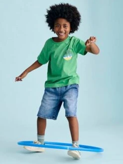 T-Shirt Motif Poitrine Garçon - Vert Sapin -Vertbaudet Soldes Boutique t shirt motif poitrine garcon 4