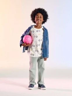 T-shirt Motifs Graphiques - Blanc Imprimé -Vertbaudet Soldes Boutique t shirt motifs graphiques 3