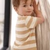 T-shirt Rayé Bébé En Maille Nid D'abeille - Tomette -Vertbaudet Soldes Boutique t shirt raye bebe en maille nid dabeille
