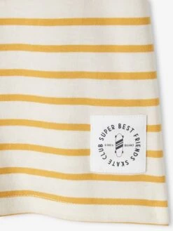 T-shirt Rayé Garçon Manches Courtes - Rayé Rouge -Vertbaudet Soldes Boutique t shirt raye garcon manches courtes 52