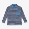 T-shirt UV Pour Enfants DELFIINI EKO Finkid, à Manches Longues - Bleu Océan