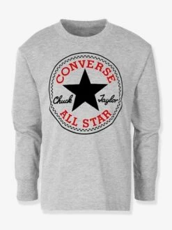 Converse Tee-shirt Enfant Manches Longues Chuck Patch - Gris