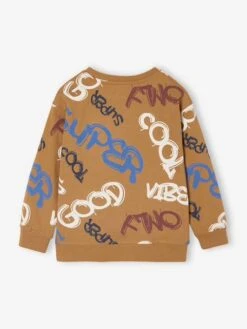 Tee-shirt Esprit Sweat Imprimé Garçon - Noix De Pécan -Vertbaudet Soldes Boutique tee shirt esprit sweat imprime garcon 40