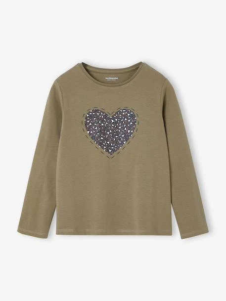 Tee-shirt Fantaisie Fille - Olive 7 Tee-shirt Fantaisie Fille - Olive – Image 7