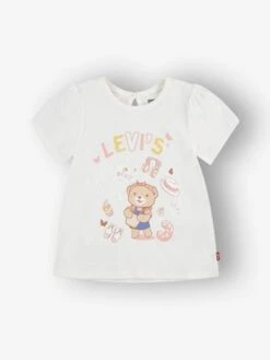 Levis Tee-shirt Fille Liv SS Smocked LEVI'S - écru