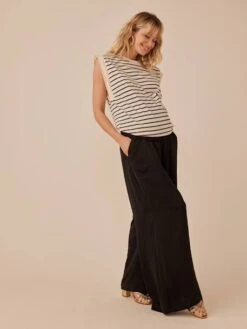 Tee-shirt Grossesse Sans Manches à épaulettes Envie De Fraise - Jaune