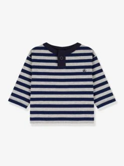 PETIT BATEAU Tee-shirt Manches Longues Bébé En Coton - - Bleu