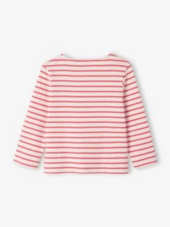 Tee-shirt Marinière Fille Personnalisable - Marine -Vertbaudet Soldes Boutique tee shirt mariniere fille personnalisable 12