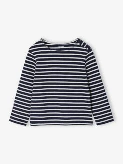 Tee-shirt Marinière Fille Personnalisable - Rayé Rouge