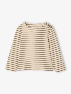 Tee-shirt Marinière Fille Personnalisable - Rayé Rouge -Vertbaudet Soldes Boutique tee shirt mariniere fille personnalisable 27