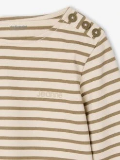 Tee-shirt Marinière Fille Personnalisable - Marine -Vertbaudet Soldes Boutique tee shirt mariniere fille personnalisable 7