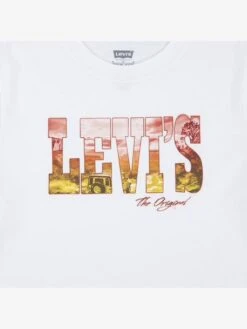 Levis Tee-shirt Off Road LEVI'S - Blanc -Vertbaudet Soldes Boutique tee shirt off road levis 2