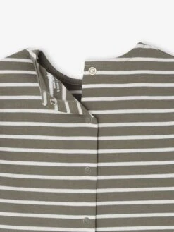 Tee-shirt Rayé Bébé Manches Longues - Rayé Bleu -Vertbaudet Soldes Boutique tee shirt raye bebe manches longues 14