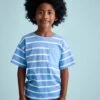 Tee-shirt Rayé Garçon Personnalisable - Bleu -Vertbaudet Soldes Boutique tee shirt raye garcon personnalisable 34