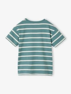 Tee-shirt Rayé Garçon Personnalisable - Bleu -Vertbaudet Soldes Boutique tee shirt raye garcon personnalisable 48
