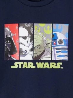 Tee-shirt Star Wars Manches Longues - Bleu Nuit -Vertbaudet Soldes Boutique tee shirt star wars manches longues 2