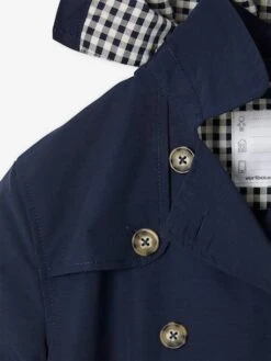 Trench Fille Avec Capuche Amovible - Marine -Vertbaudet Soldes Boutique trench fille avec capuche amovible 5