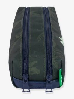 Trousse 2 Compartiments Dinosaures Timothée Les Fantaisies TANN'S Patchs Phosphorescents - Kaki -Vertbaudet Soldes Boutique trousse 2 compartiments dinosaures timothee les fantaisies tanns patchs phosphorescents 2