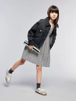 Veste En Jean Oversize Fille - Denim Gris