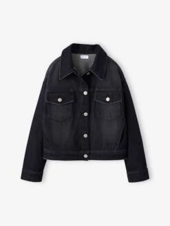 Veste En Jean Oversize Fille - Denim Gris -Vertbaudet Soldes Boutique veste en jean oversize fille 3