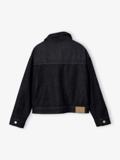 Veste En Jean Oversize Fille - Denim Gris -Vertbaudet Soldes Boutique veste en jean oversize fille 5