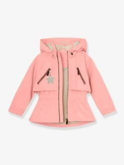 Mini A Ture Veste Mi-saison Imperméable Fille Avec Doublure Polaire MATALGEA - Bois De Rose -Vertbaudet Soldes Boutique veste mi saison impermeable fille avec doublure polaire matalgea 28