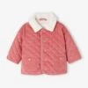 Veste Velours Matelassée Bébé Doublée Sherpa - Bois De Rose 4 Veste Velours Matelassée Bébé Doublée Sherpa - Bois De Rose -Vertbaudet Soldes Boutique veste velours matelassee bebe doublee sherpa
